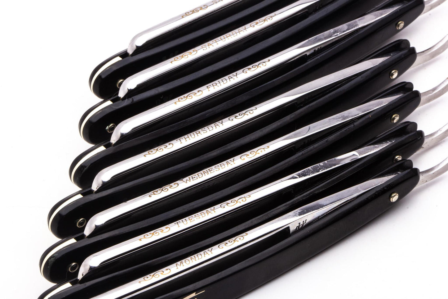 5/8" J.A Henckels Friodur 7-Day INOX Stainless Steel Straight Razor Set