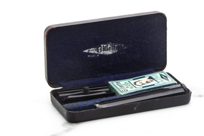 1940s Gillette WWII Bakelite Handle Tech Razor Set | Original Condition
