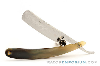 5/8" Shave Ready Straight Razor with Horn Scales "E"