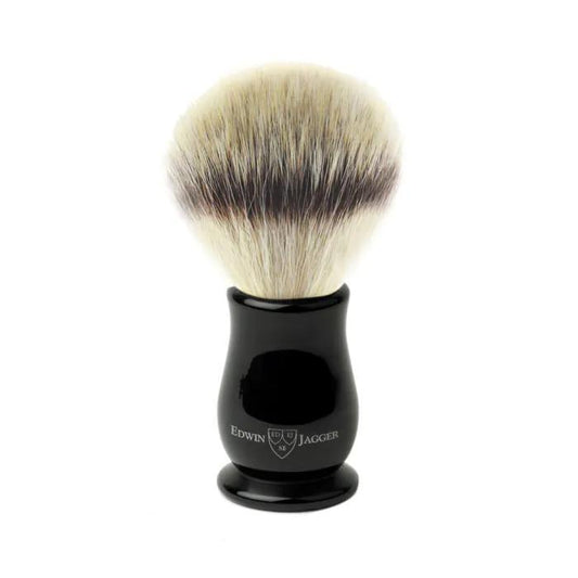 Edwin Jagger | Chatsworth Imitation Ebony Shaving Brush (Synthetic Silver Tip)