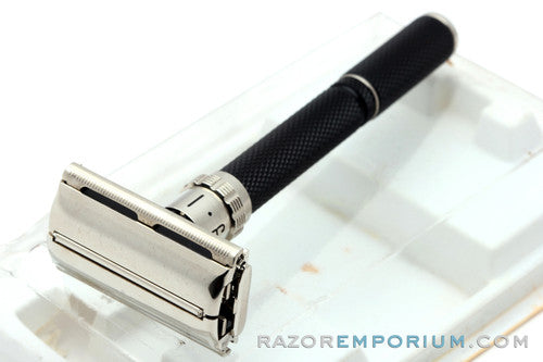 1981 Gillette Super Adjustable "Black Beauty" DE Safety Razor Set B4