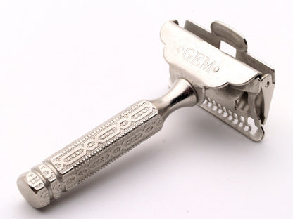 1940's Gem 1912 Style SE Safety Razor  |  Factory Nickel Revamp