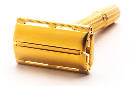 1964 J1 Gillette Slim Aristocrat Adjustable Double Edge Safety Razor | Champagne Revamp