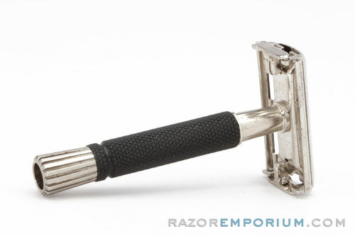 1983 Gillette Black Handle Super Speed Safety Razor - D4