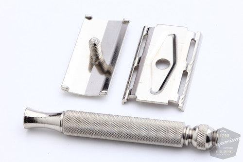 Gillette 1965 Red Cross Ball End Tech Safety Razor Set