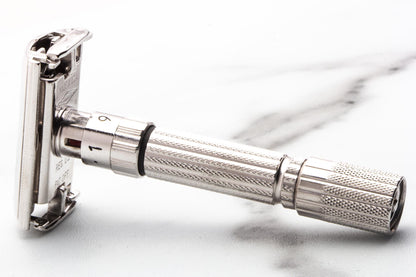 1960 F4 Gillette Fatboy Adjustable $1.95 Double Edge TTO Safety Razor  | Rhodium Revamp
