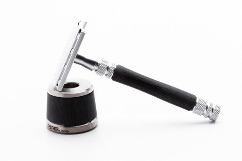 Feather Wood Handle Stainless Double Edge Razor