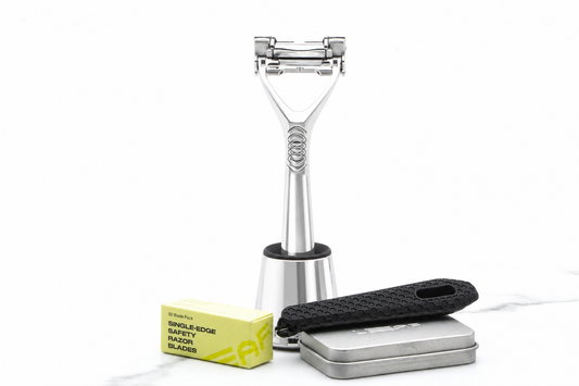 Leaf | The Leaf Two Double Blade Pivoting Razor Kit - Chrome