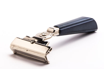 1950's Schick Eversharp Injector Razor Black Bakelite Handle | Factory Nickel Revamp