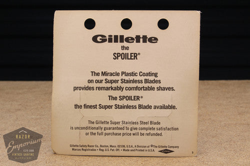 Gillette Super Stainless SPOLIER Double Edge (5) - New Old Stock (NOS) Razor Blades