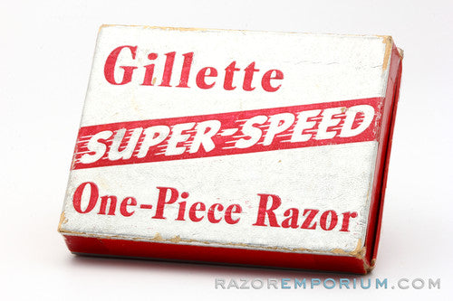 1940's Gillette Super Speed One Piece Double Edge Razor in Case