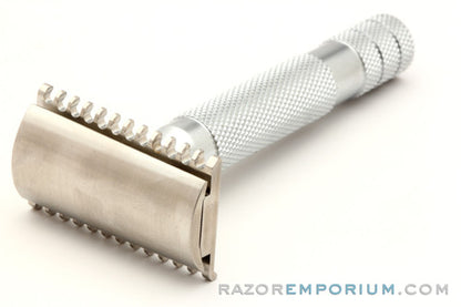Above the Tie Slant Open Comb 2016 S2 Stainless Steel Safety Razor