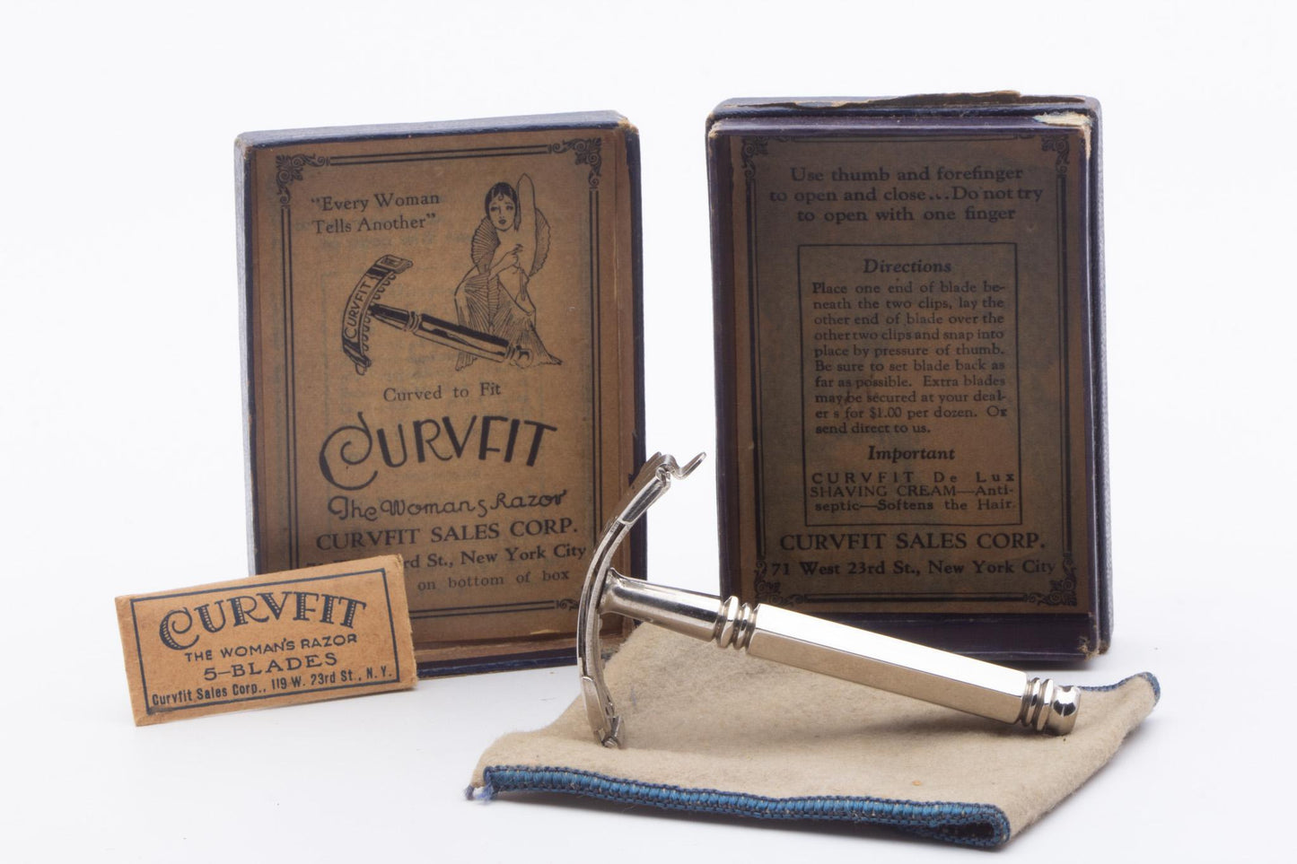 1920's Curvfit Women's Safety Razor Set | Original Condition