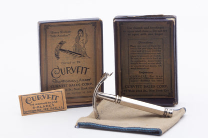 1920's Curvfit Women's Safety Razor Set | Original Condition