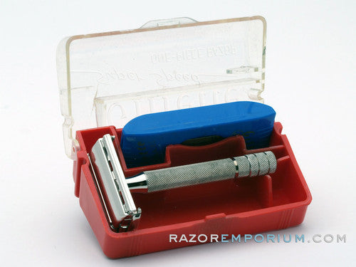 1940's Super Speed Double Edge Safety Razor w/ Red Case & Bladebank
