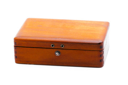 1921 Gillette Big Fellow Safety Razor Set with Blade Bank in Wooden Box