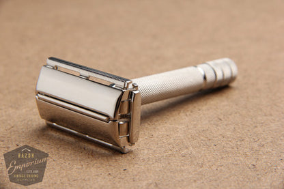 Gillette 1953 Notched Super Speed Safety Razor * Nickel REVAMPED Y3