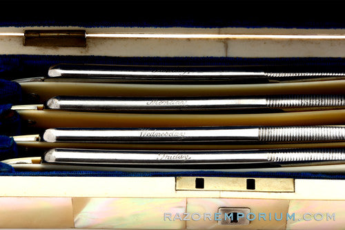 5/16 George Butler Complete Set Straight Razors (4) | William Shakespeare | Sheffield England
