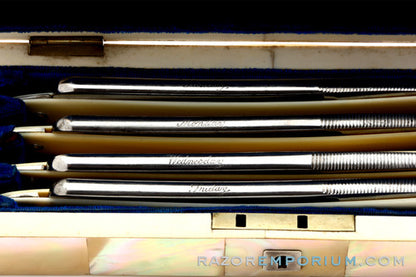 5/16 George Butler Complete Set Straight Razors (4) | William Shakespeare | Sheffield England