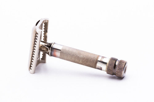 1940's Pomco Diagonal Slant & Straight DE Safety Razor