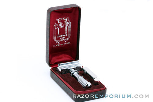 1930's Ronson Razor Double Edge Shaves and Sharpens Made in USA