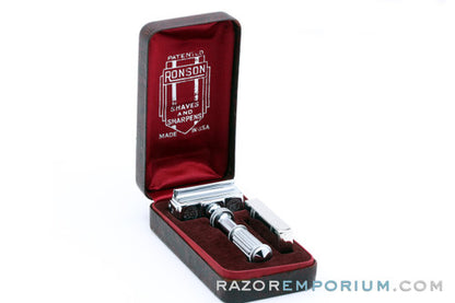 1930's Ronson Razor Double Edge Shaves and Sharpens Made in USA