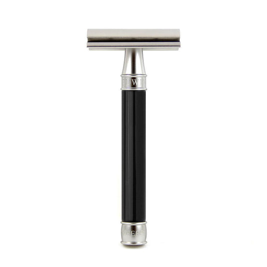 Edwin Jagger | Smooth 3ONE6 Stainless Steel Double Edge Safety Razor - Ebony