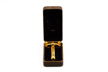 1930's Gillette Sheraton DE Safety Razor Set | 24K Gold Revamp
