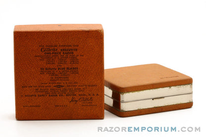 1948 Gillette Executive DE Safety Razor in Ostrich Leather Case