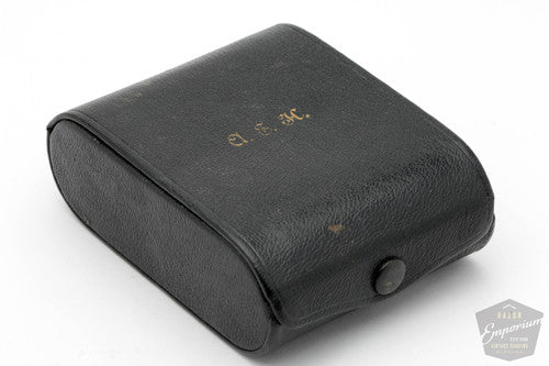 1916 Gillette Gold Single Ring Travel Set in Black Leather Case with Script Logo
