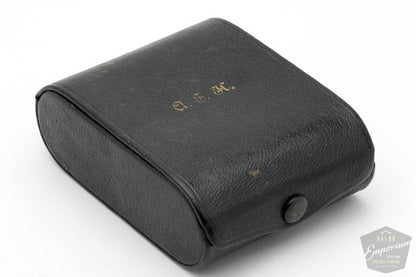 1916 Gillette Gold Single Ring Travel Set in Black Leather Case with Script Logo
