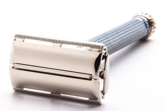 1973 T1 Gillette Lady Blue Star Double Edge Safety Razor  | Original Condition