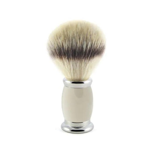 Edwin Jagger | Bulbous Grey Shaving Brush (Synthetic Silver Tip)