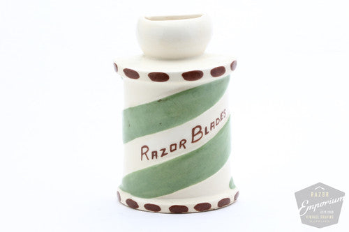 Porcelain Green Barber Pole | Blade Safe