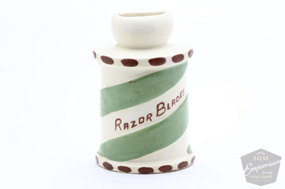 Porcelain Green Barber Pole | Blade Safe