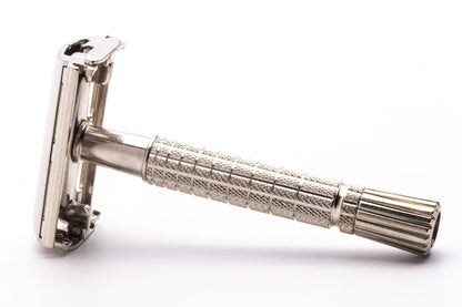 1961 G4 Gillette Flare Tip Super Speed Safety Razor | Factory Nickel Revamp