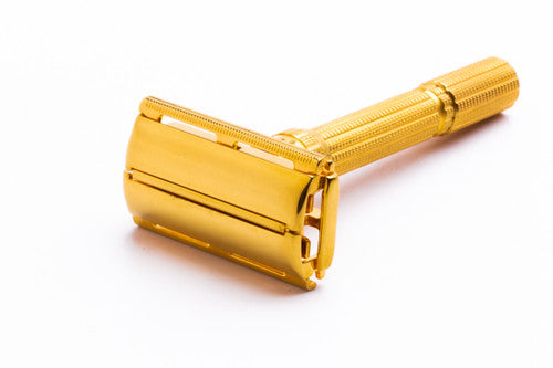 1961 Gillette Slim Aristocrat Adjustable DE Safety Razor  24K Gold Revamp
