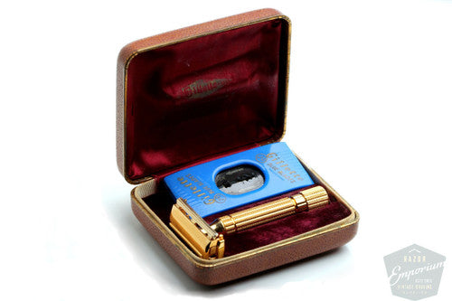 Gillette 1951 Aristocrat Double Edge in Brown Case
