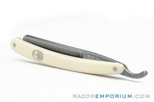 5/8" H. Boker 180 Layer Damascus Stainless Steel Straight Razor | Shave Ready