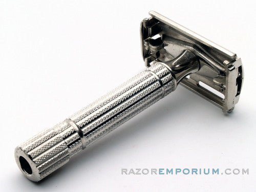 1953 Y3 Gillette President DE Safety Razor Set w/ Original Case, Instructions, & Blade Bank - New Old Stock - MINT