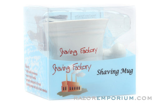 Barbershop Shaving Mug Shave Factory | White