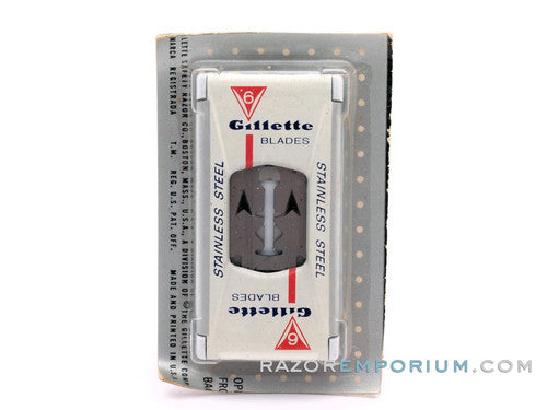 Gillette Stainless Steel Double Edge DE (6) - New Old Stock NOS Razor Blades