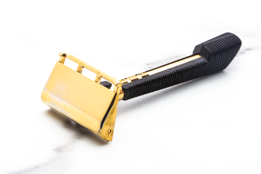 Gem Gold Push Button Single Edge Razor with Case | Original Condition