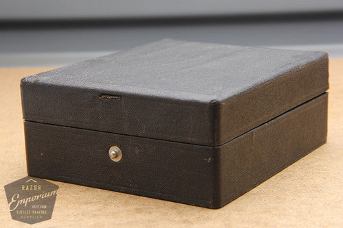 Ever-Ready 1912 Style Snap-Top Single Edge Safety Razor Set in Black Leather Box