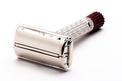 1957 C1 Gillette TTO Red Tip Heavy Super Speed Safety Razor  | Factory Nickel Revamp
