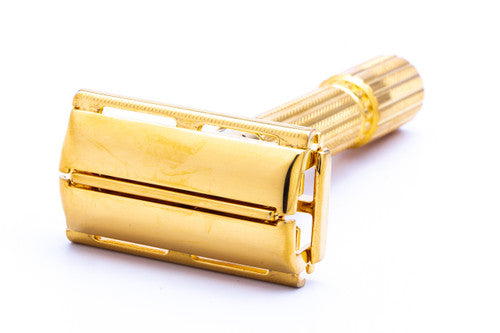 1959 E4 Gillette TTO Fatboy Adjustable Double Edge Safety Razor | 24K Gold Revamp