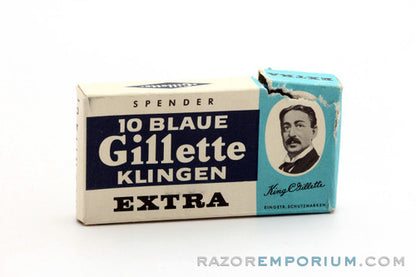 Gillette Blue Double Edge DE Dispenser 10 - New Old Stock (NOS) Razor Blades