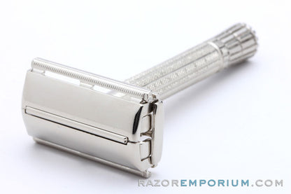 1956 Gillette Flare Tip Super Speed DE Safety Razor Factory Nickel Revamp