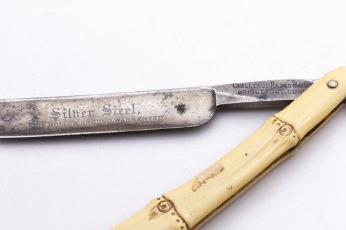 9/16" Challenge Razor Works Silver Steel Straight Razor