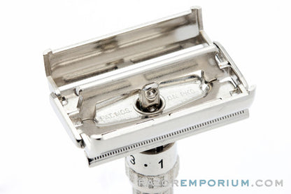 1962 Gillette Slim Adjustable TTO DE Safety Razor H3